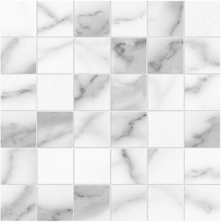 Anatolia - 2"x2" Lumino STATUARIO Porcelain Mosaic Tile (Matte Finish - 12"x12" Sheet)