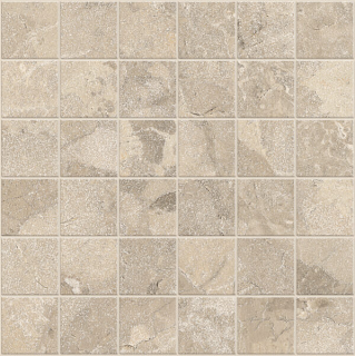 Happy Floors - 2"x2" Crew BEIGE Porcelain Mosaic Tile (Matte Finish - 12"x12" Sheet)