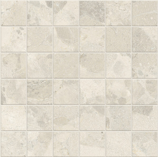 Happy Floors - 2"x2" Crew SILVER Porcelain Mosaic Tile (Matte Finish - 12"x12" Sheet)
