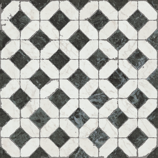 Unicom Starker - 24"x24" Marmorea VERDE DOMUS AUREA DECO Porcelain Tile (Satin Finish - Rectified Edges)