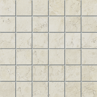 Unicom Starker - 2"x2" Marmorea BIANCONE Porcelain Mosaic Tile (Satin Finish - 12"x12" Sheet)