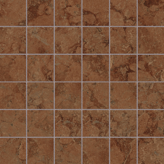 Unicom Starker - 2"x2" Marmorea ROSSO VERONA Porcelain Mosaic Tile (Satin Finish - 12"x12" Sheet)