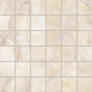 Emil - 2"x2" Tele Di Marmo Lumia IVORY GIOIELLO Polished Porcelain Mosaic Tile (Glossy Finish - 11-13/16"x11-13/16" Sheet)