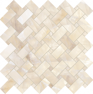 Emil - Tele Di Marmo Lumia IVORY GIOIELLO Polished Intreccio Porcelain Mosaic Tile (Glossy Finish - 11-13/16"x11-13/16" Sheet)