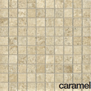 Unicom Starker - 1"x1" Dordogne CARAMEL Porcelain Mosaic Tile (Matte Finish - 12"x12" Sheet)