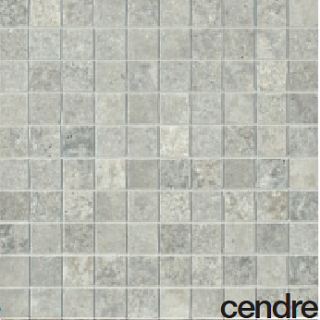 Unicom Starker - 1"x1" Dordogne CENDRE Porcelain Mosaic Tile (Matte Finish - 12"x12" Sheet)
