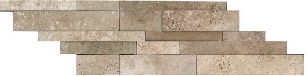 Cambria Strips Noce Honed Travertine Panel