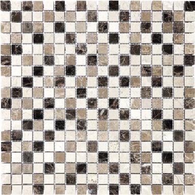 Anatolia - 5/8"x5/8" Emperador Blend Mosaic Tile (12"x12" Sheet)