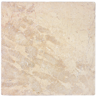 6"x6" Berkshire Crema Tumbled Marble Tile