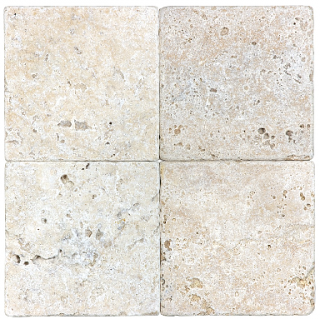 6"x6" Picasso Tumbled Travertine