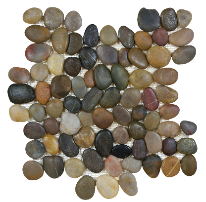 Zen Bora Wilderness Natural Pebble Mosaic Tile (12"x12" Sheet)