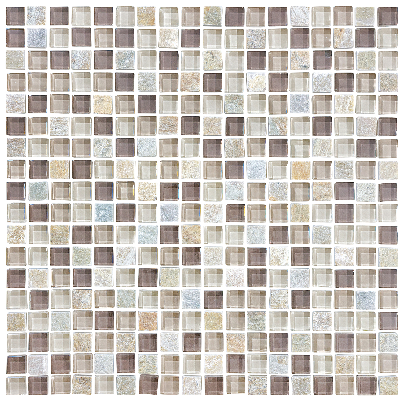 Anatolia - 5/8"x5/8" Bliss Cotton Wood Glass Quartz Blend Mosaic Tile