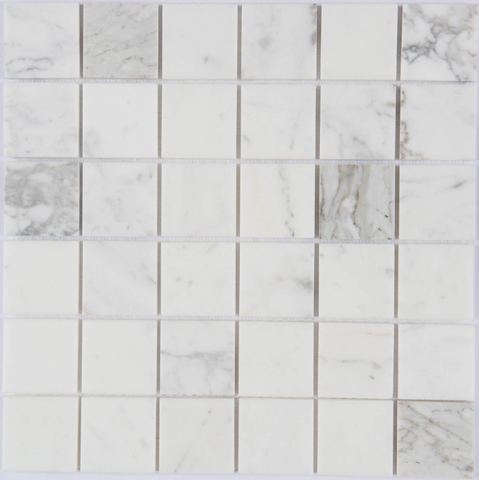 Milstone - 2-1/2"x2-1/2" Calacata Honed Marble Mosaic  (12"x12" sheet)