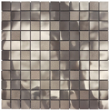Questech - 1"x1" Cast Metal Brushed Nickel Starlite Mosaic (2 sheets per pack)