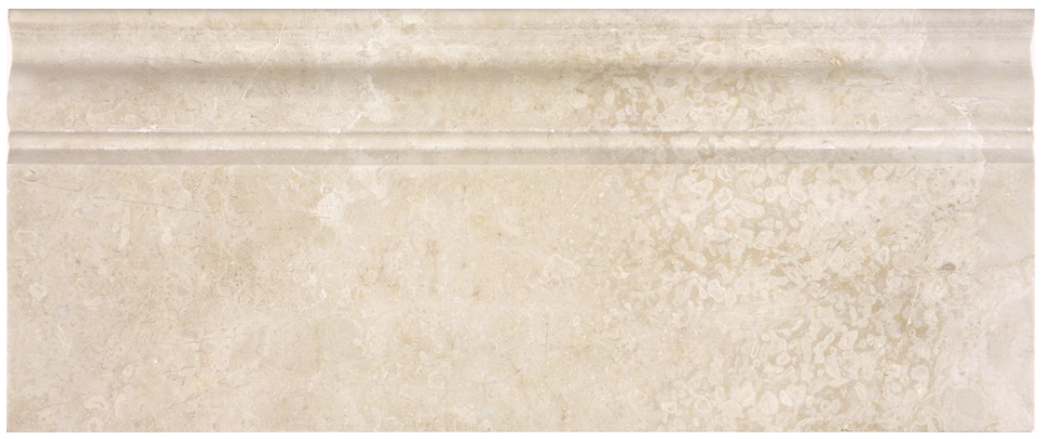5"x12" Allure Crema Honed Marble Baseboard Molding