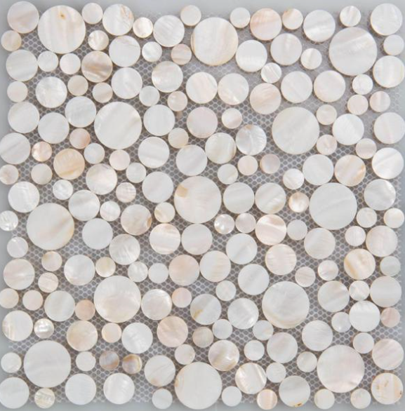 Milstone - Pearl Penny Round Mosaic 3123030 (11.81"x11.81" sheet)