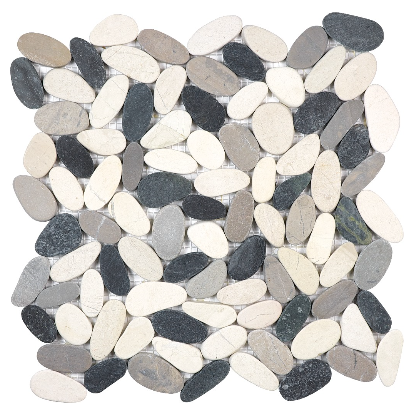 Anatolia - Spa Tranquil Cool Blend Flat Pebble Mosaic Tile
