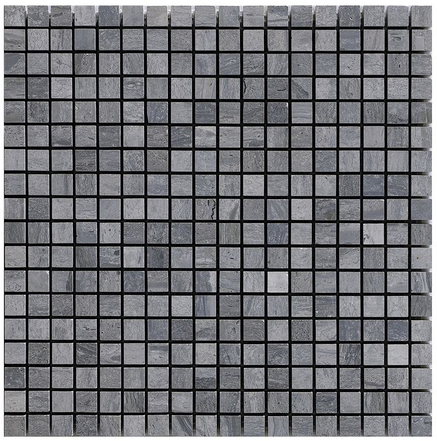 Project Deco 5/8"x5/8" Wooden Silver Natural Stone Mosaic Tile (12"x12" Sheet)