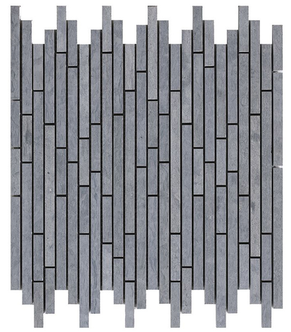 Project Deco Wooden Silver Sticks Natural Stone Mosaic Tile (11.3"x11.7" Sheet)