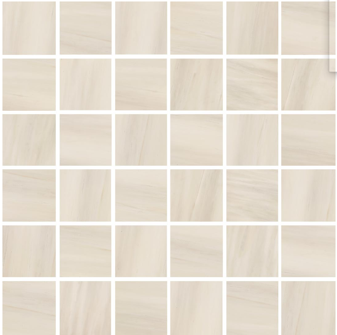 Happy Floors - 2"x2" Dolomite Beige Natural (Matte) Porcelain Mosaic Tile (12"x12" Sheet)