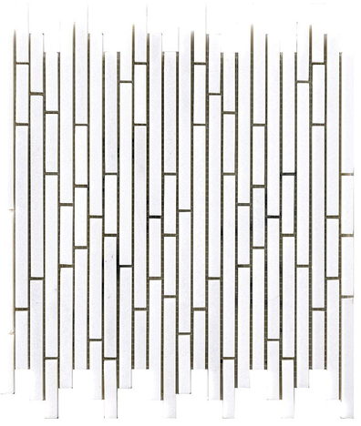 Project Deco Thassos Sticks Natural Stone Mosaic Tile (11.3"x11.7" Sheet)