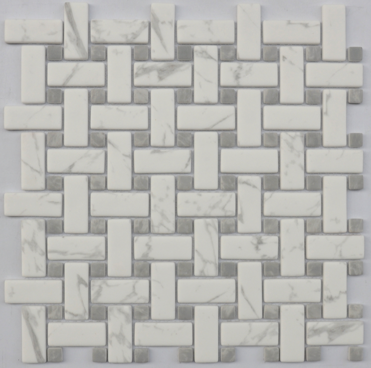 Project Deco Endura Arabescato & Bardiglio Basketweave Mosaic Tile (11.3"x11.3" Sheet)
