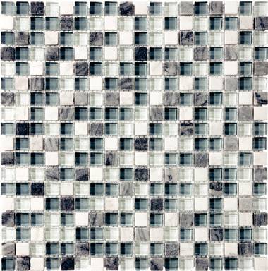 Anatolia - 5/8"x5/8" Bliss Waterfall Glass Stone Blend Mosaic Tile
