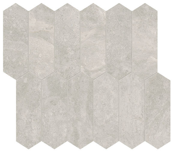 2"x6" Anciano Grigio Picket Honed Marble Mosaic Tile