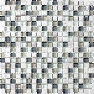 Anatolia - 5/8"x5/8" Bliss Iceland Glass Stone Blend Mosaic Tile