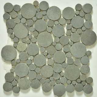 Milstone - Coins Basalt Mosaic (11.8"x11.8" Sheet)