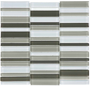 Anatolia - Bliss Element Mineral Blend Straight Stacked Glass Mosaic Tile