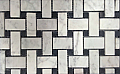 Milstone - 1"x2" Bianco Carrara w/ Black Insert Honed Mosaic (12"x12" Sheet)