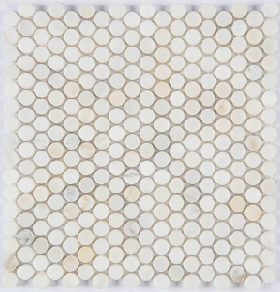 Milstone - Calacatta Penny Round Mosaic (11.8"x11.8" sheet)