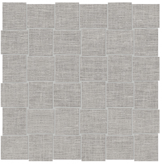 Anatolia Tile - 2"x2" Belgian Linen Fog Basketweave Mosaic Tile (Matte Finish - 11.75"x11.75" Sheet)