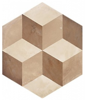 Marca Corona - 8"x8" Terra Cubo Deco C Hexagon