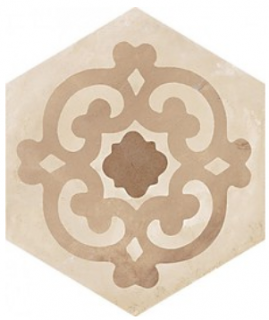 Marca Corona - 8"x8" Terra Fiore Deco C Hexagon
