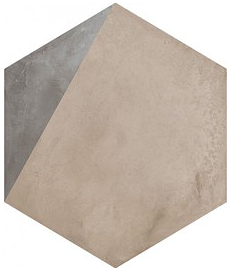 Marca Corona - 8"x8" Terra Porzione Deco F Hexagon