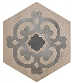 Marca Corona - 8"x8" Terra Fiore Deco F Hexagon