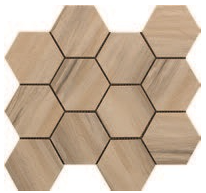 Happy Floors - Paint Stone Beige Hexagon Mosaic (12"x13" Sheet)