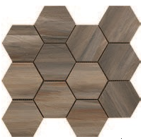 Happy Floors - Paint Stone Forest Hexagon Mosaic (12"x13" Sheet)