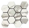 Happy Floors - 12"x14" Italia Polished Hexagon Mosaic