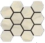 Happy Floors - Bardiglio Crema Natural Hexagon Mosaic (12"x14" Sheet)