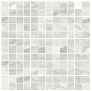 Happy Floors - 1"x1" Bardiglio Bianco Natural Mosaic (12"x12" Sheet)
