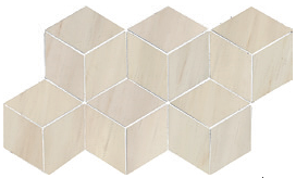 Happy Floors - Dolomite 3D Hexagon Beige Polished Mosaic (7"x12.6" Sheet)