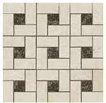 Happy Floors - Arona Deco Pinwheel Beige Polished Mosaic (12"x12" Sheet)