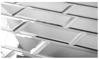 Reflections - 3"x12" Silver Beveled Mirror Tile