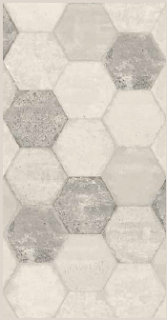 Marca Corona - 10"x8-1/2" BrickLane White Hexagon Porcelain Tile