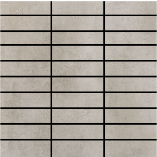 Happy Floors - 1-1/4"x4" Contempo Grey Mosaic (12"x12" Sheet)