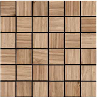 Happy Floors - 2"x2" Cypress Natural Mosaic (12"x12" Sheet)