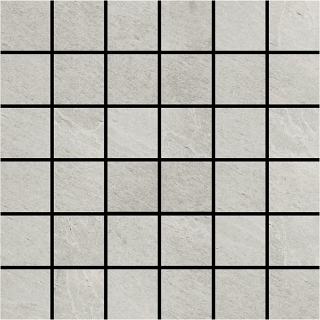 Happy Floors - 2"x2" X-Rock W Mosaic (12"x12" Sheet)
